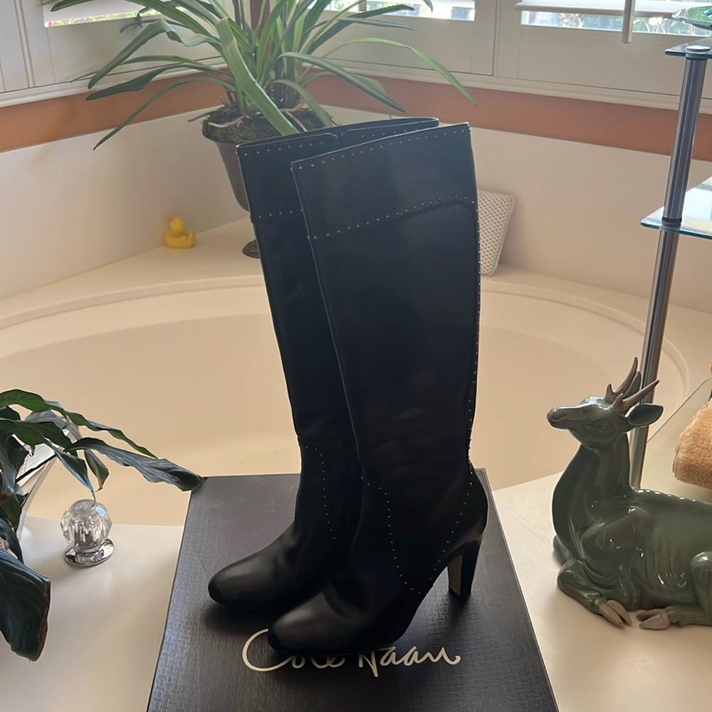 Cole Haan Mica Air Tall Black Boots